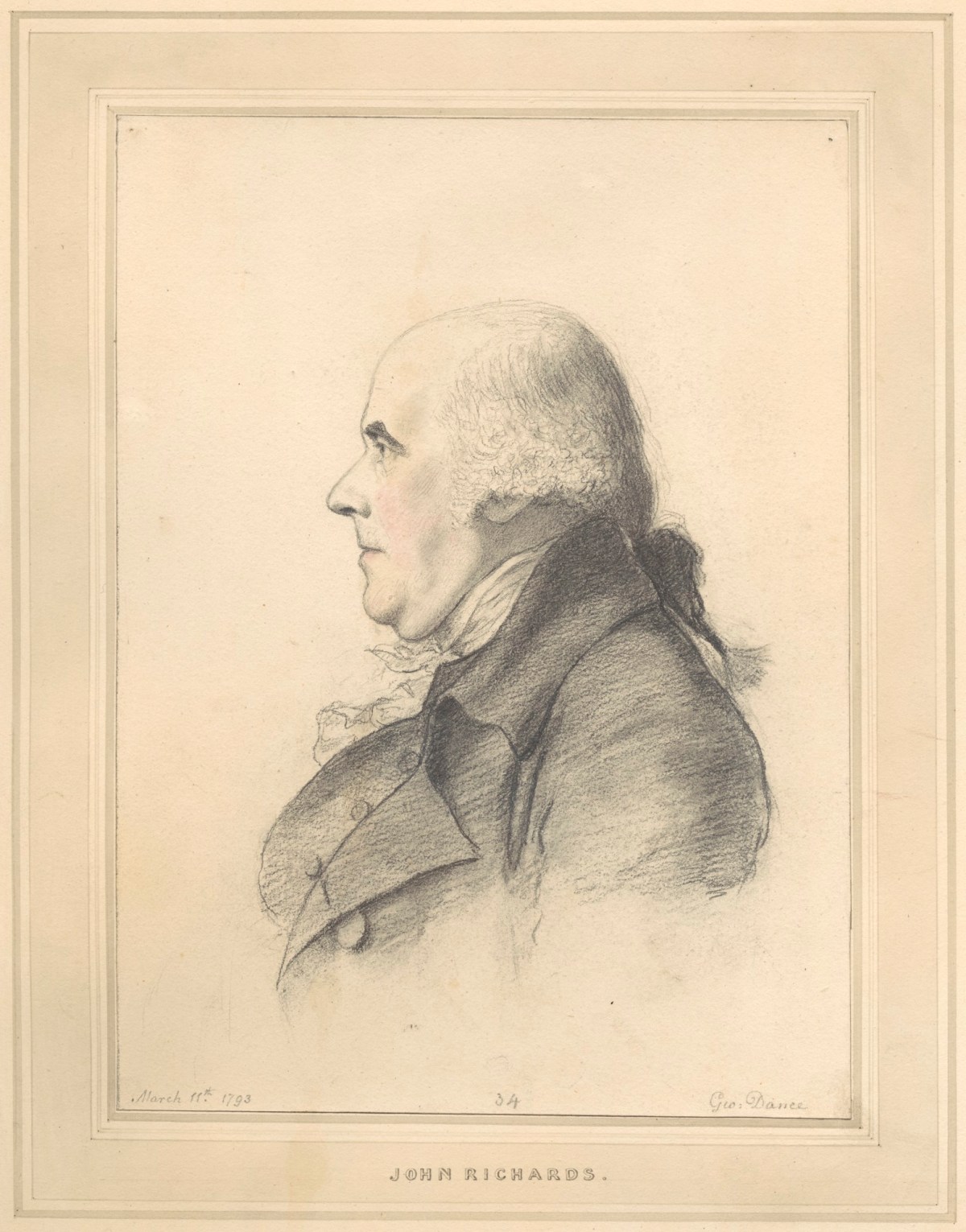 George Dance RA, Portrait of John Richards, R.A.