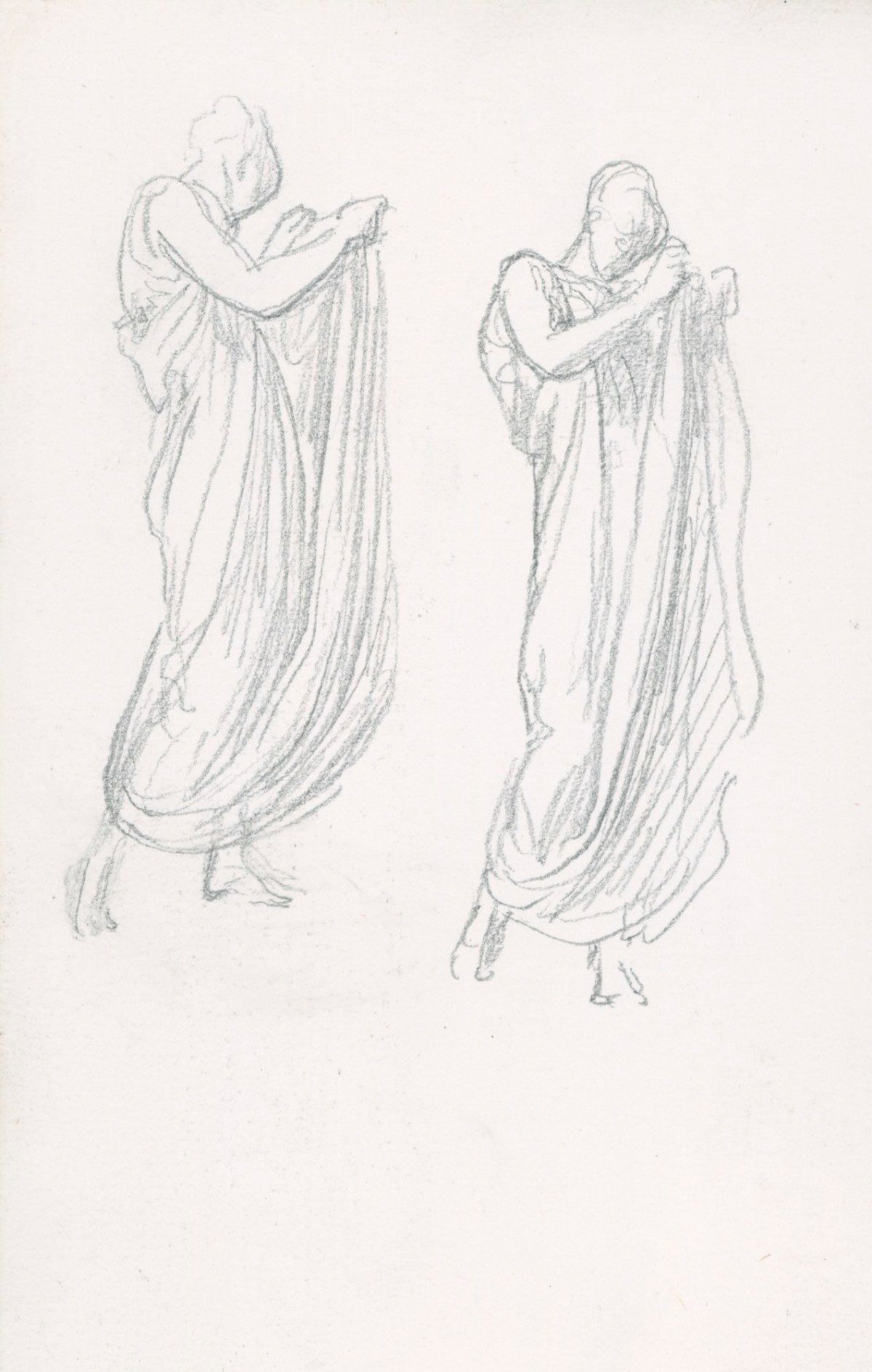 Lord Leighton PRA, Two sketches of a standing female figure