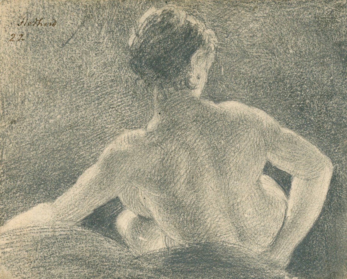 Thomas Stothard RA, Reclining female nude viewed from the back