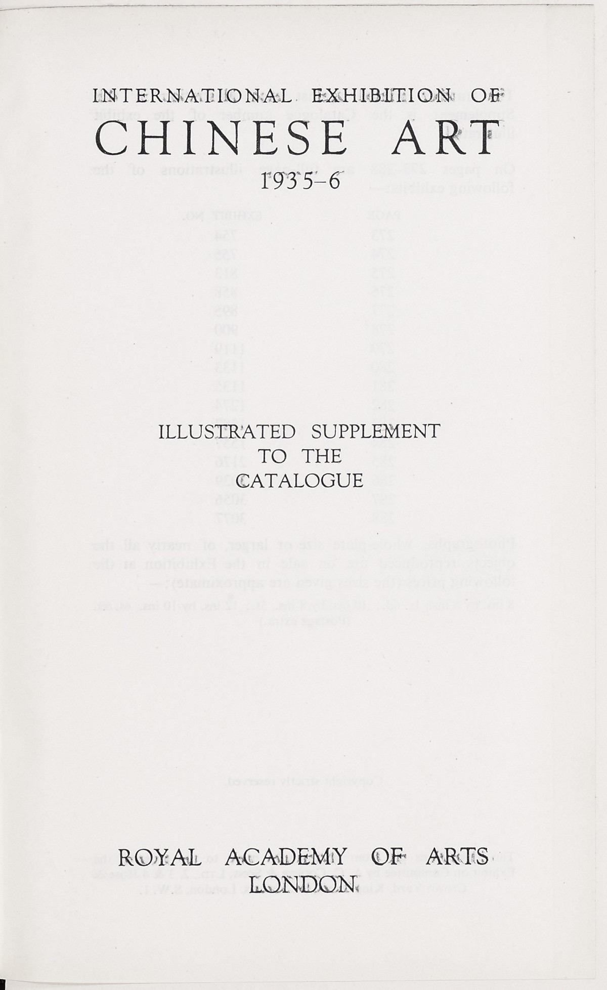 Page 307 of 1935-36 - International Exhibition of Chinese Art