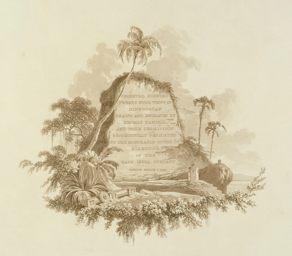 Thomas Daniell RA, Title plate