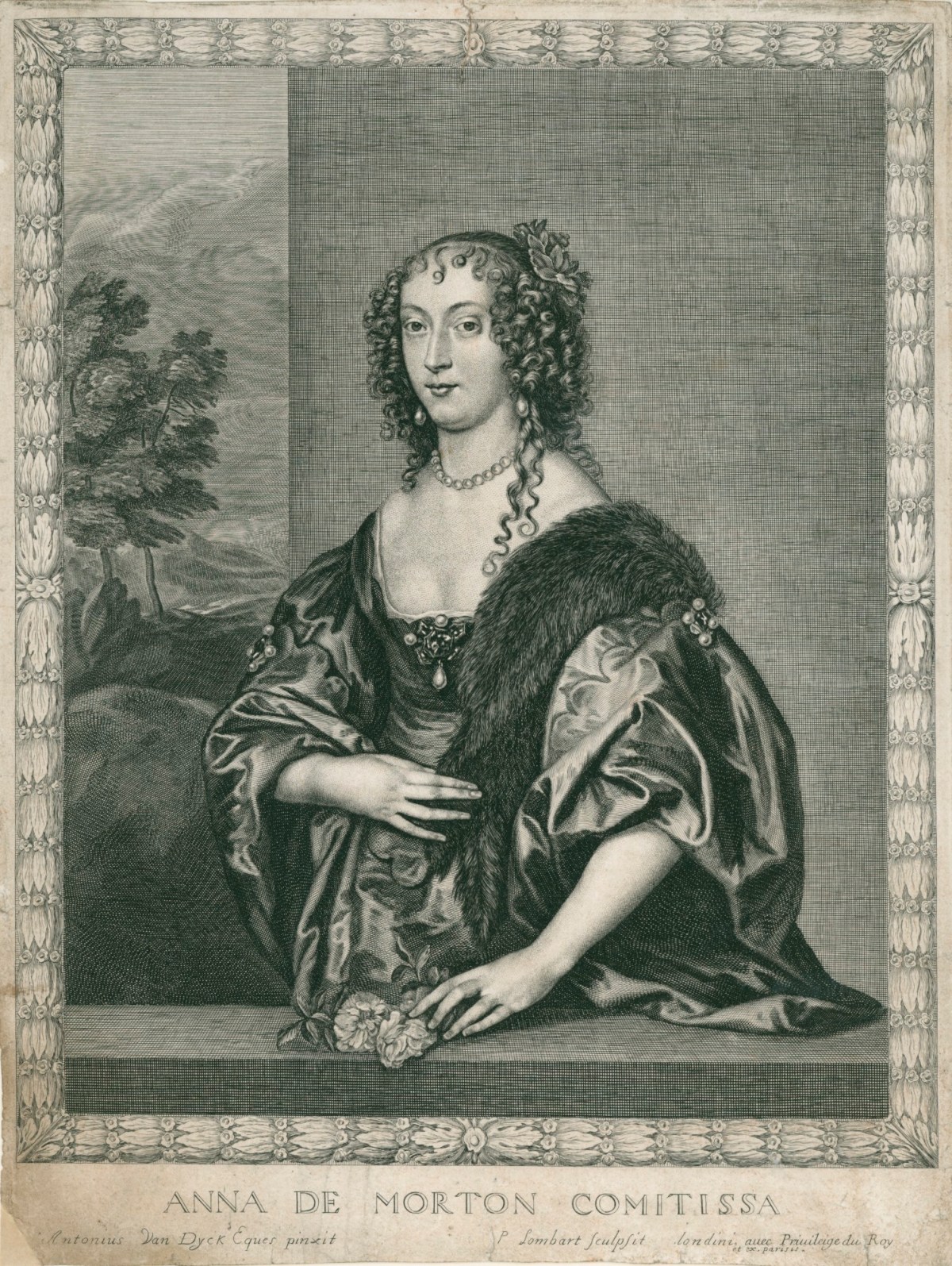 Pierre Lombart, Portrait of Anne, Countess of Morton