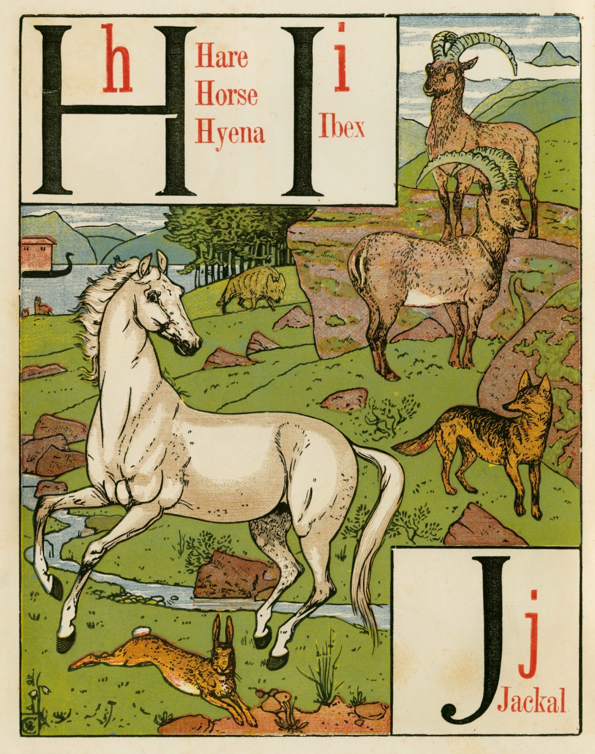Walter Crane, 'H I J'
