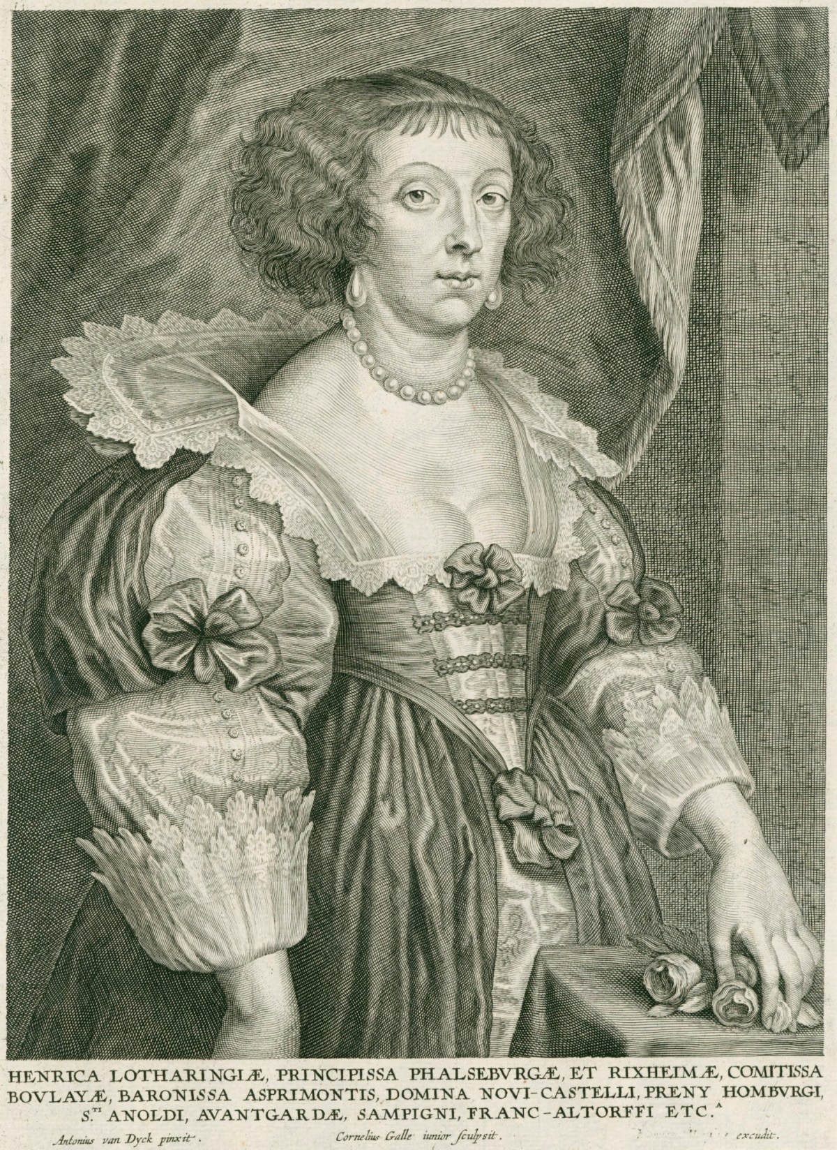Cornelis Galle the younger, Portrait of Henrietta of Lorraine