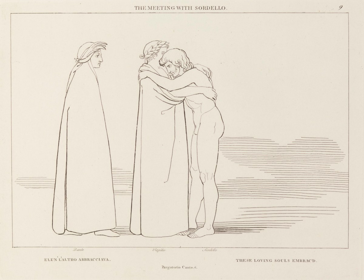 John Flaxman RA, 'The Meeting with Sordello' (from The Divine Comedy, Purgatory)