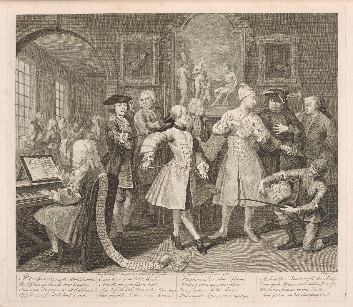 William Hogarth, A Rake's Progress, plate 2
