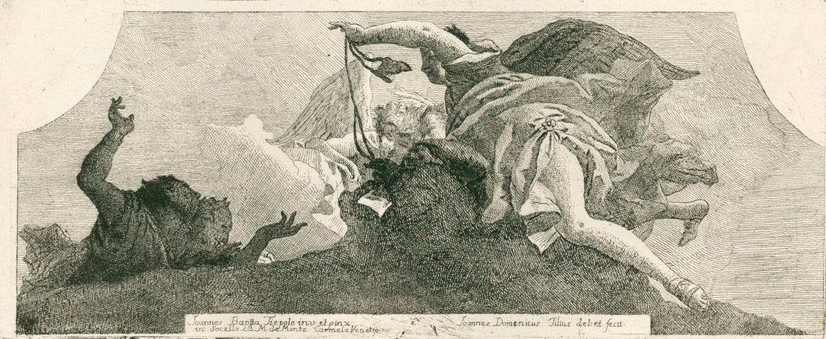 Giandomenico Tiepolo, An angel carrying a scapular
