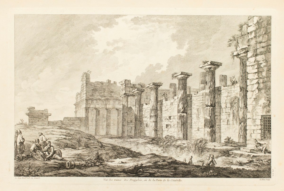 Julien-David Le Roy, View of the Propylae ruins, or the Door of the Citadel.