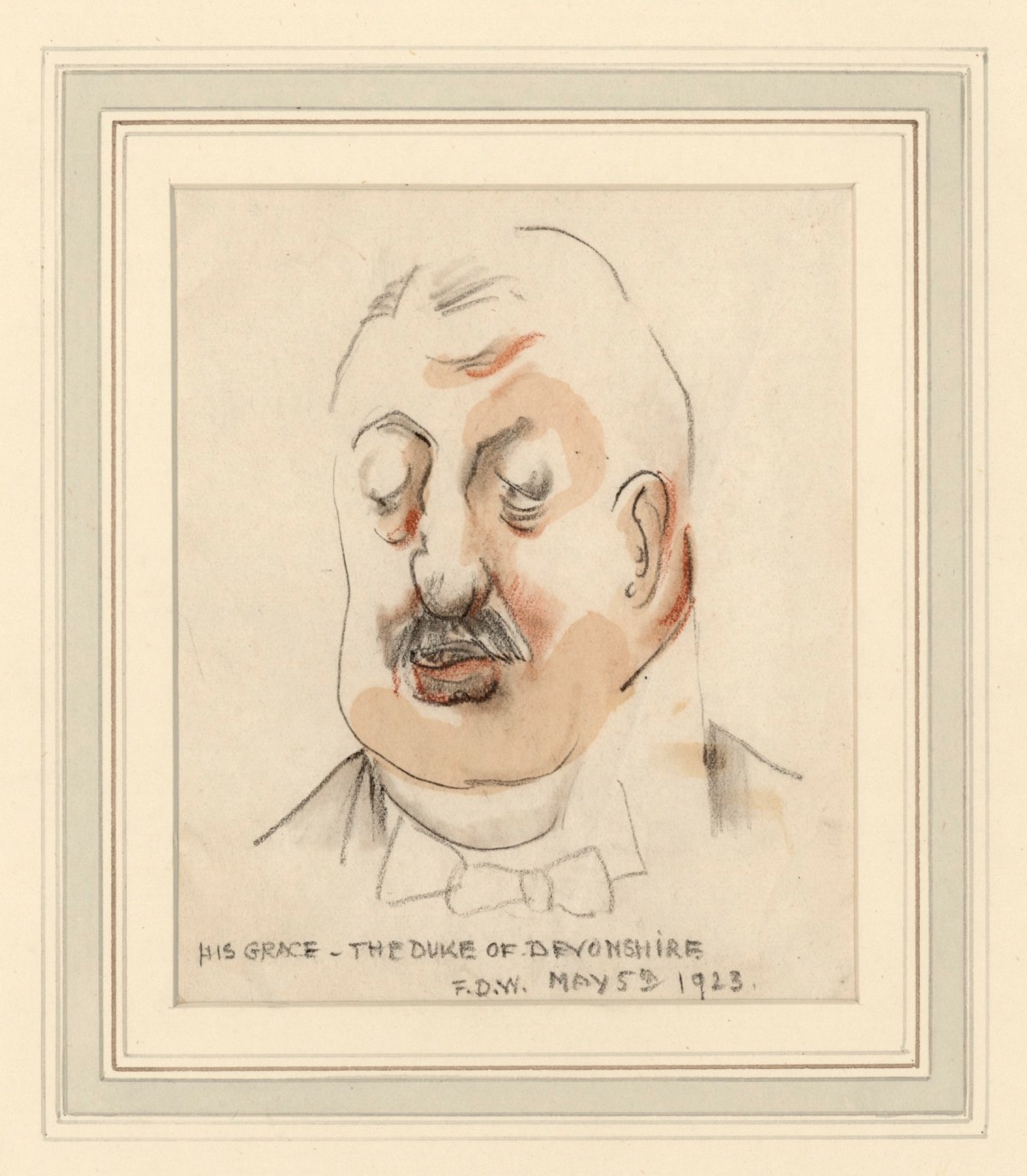 Francis Derwent Wood RA, Caricature of the Duke of Devonshire