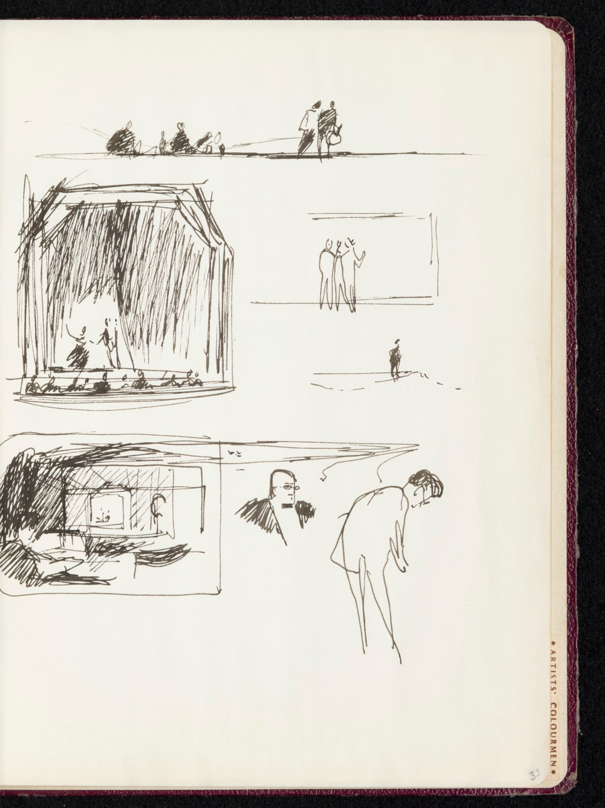 Sir Hugh Casson PRA, Sketchbook with designs and notes