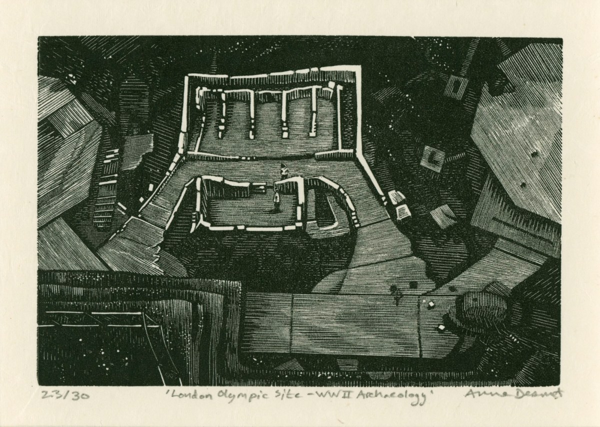 Anne Desmet RA, London Olympic Site-WWII Archaeology