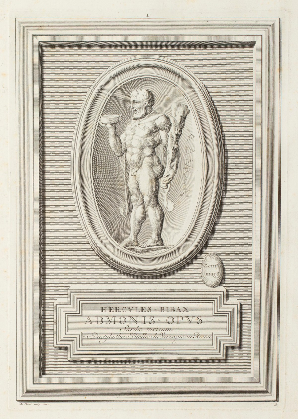 Bernard Picart, Hercules drinking from a bowl