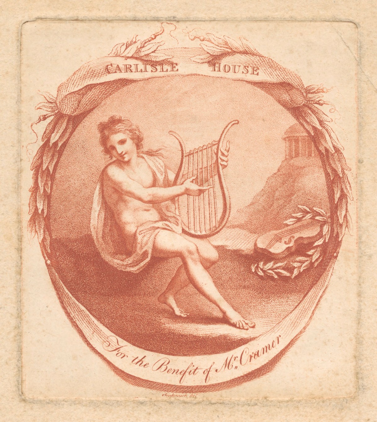 Heinrich Sintzenich, Concert ticket: 'For the benefit of Mr. Cramer'