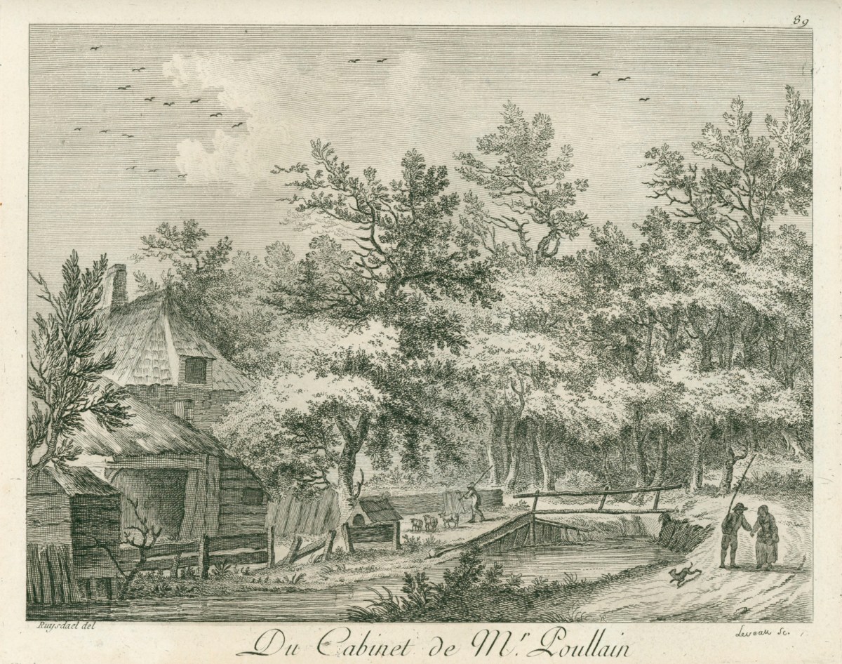 Jacob van Ruisdael, Farmyard beside a wood and stream