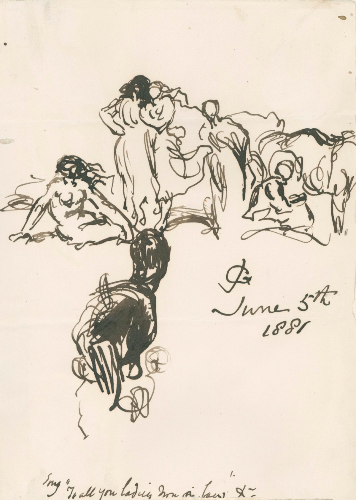 Sir John Gilbert RA, 'To all you Ladies now at Land'