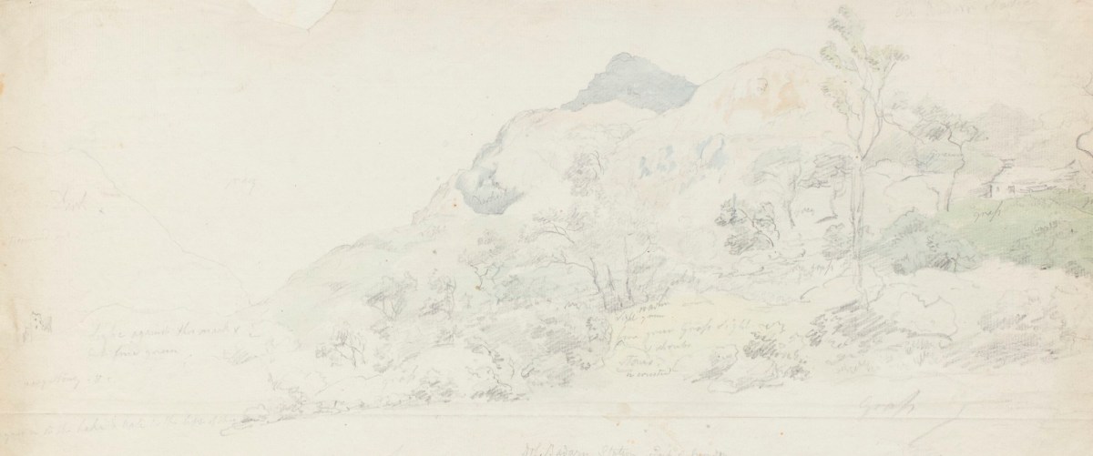 Philip Reinagle RA, Sketch of the area around Dolbadarn Castle