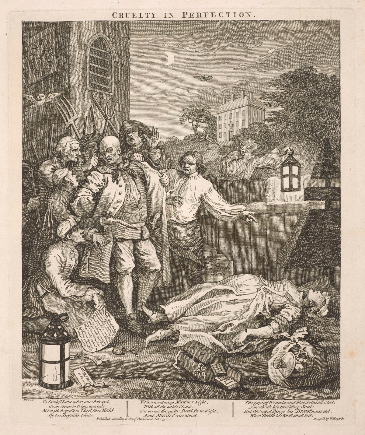 William Hogarth, Cruelty in Perfection (Four Stages of Cruelty, plate 3)