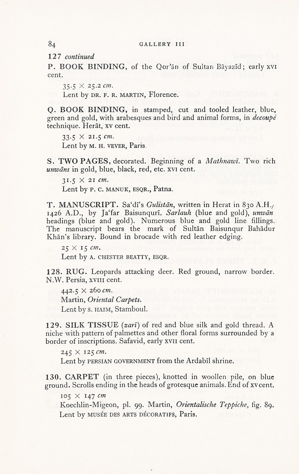 Page 112 of 1931 - International Exhibition of Persian Art