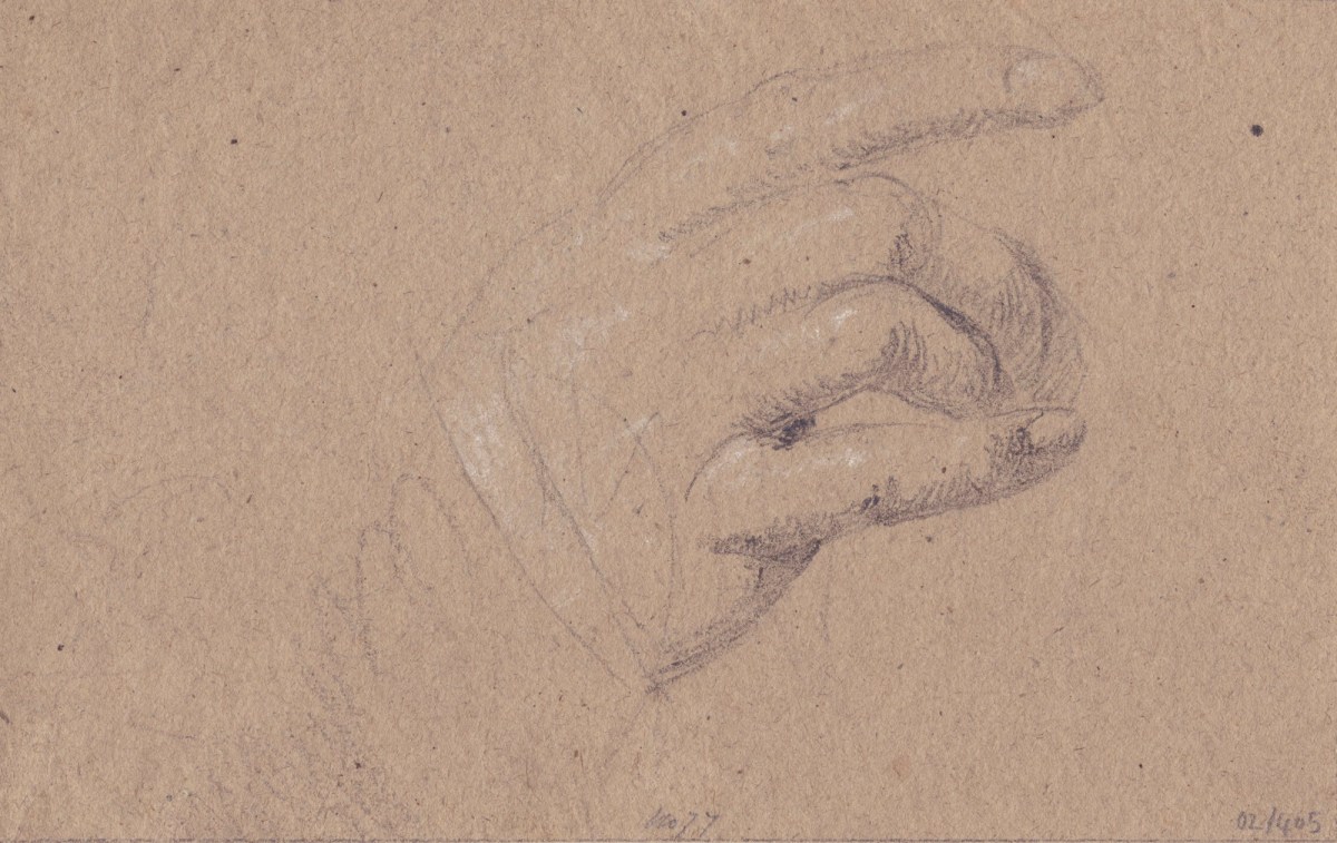 Benjamin Robert Haydon, Study of a hand - probably from life