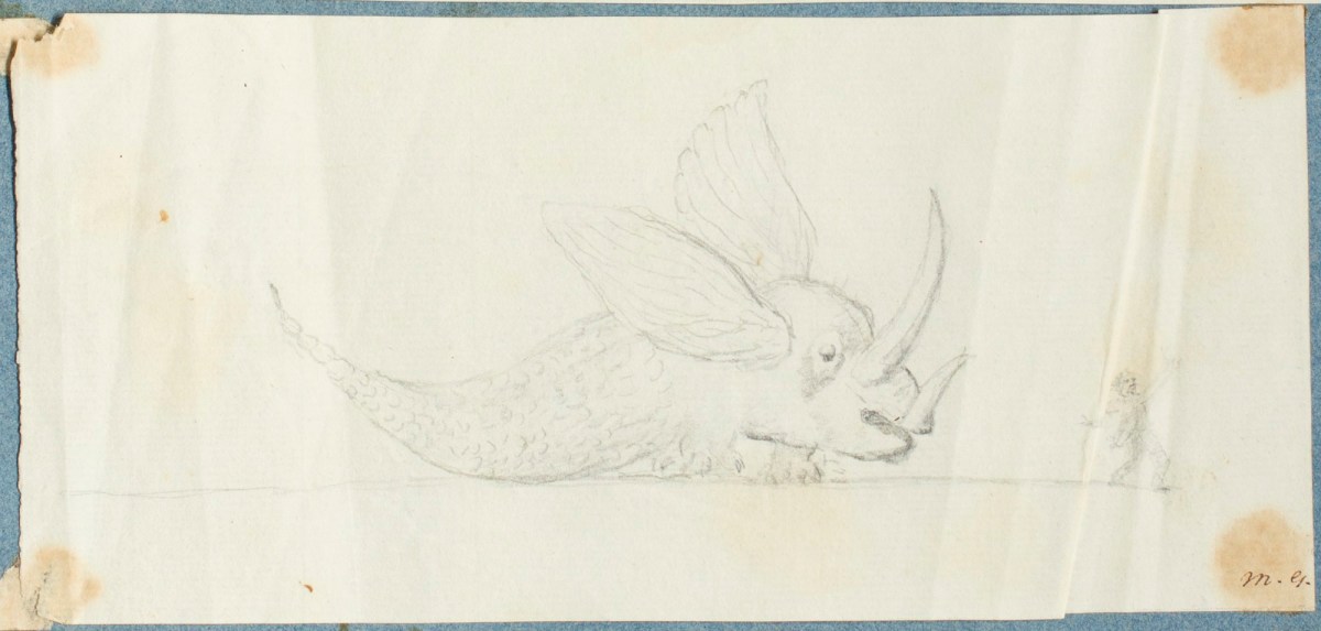 Unidentified British artist, Giant imaginary creature