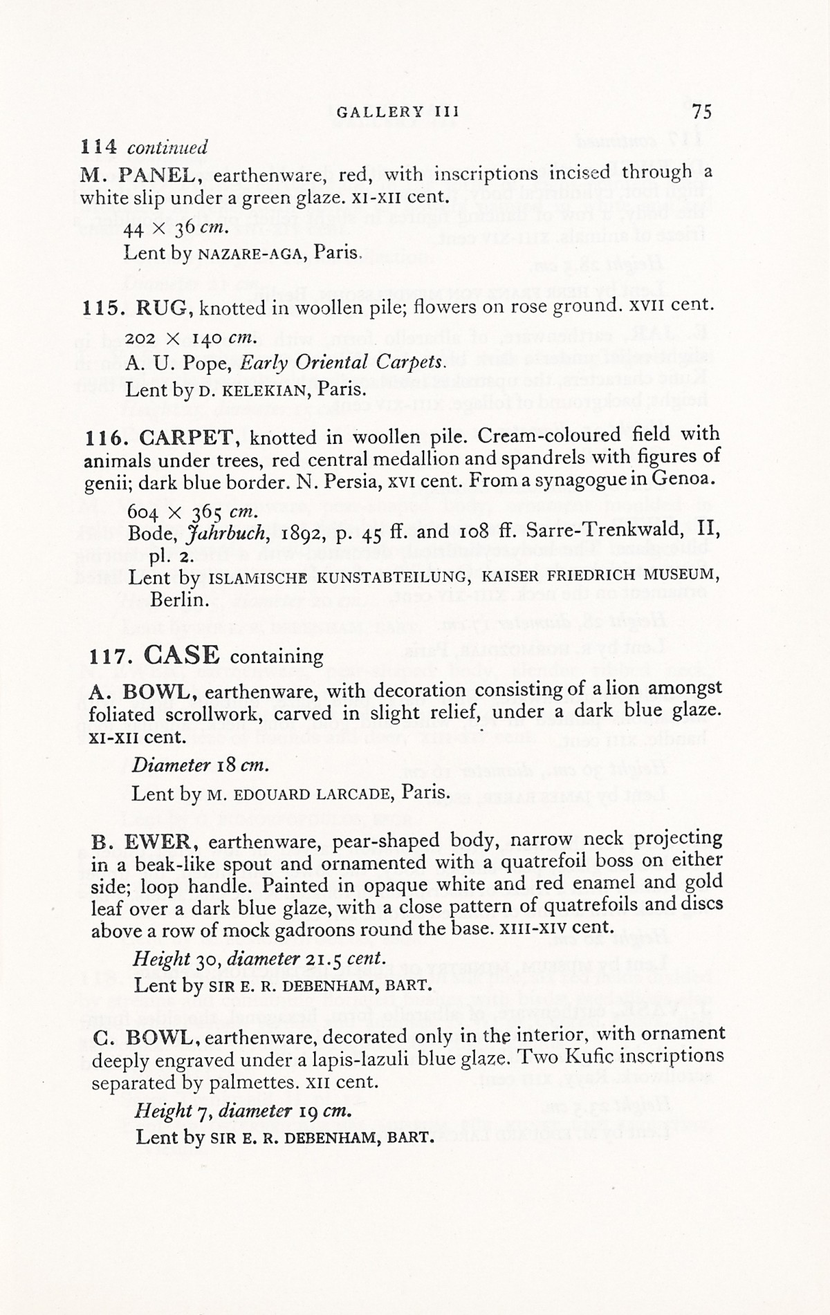 Page 103 of 1931 - International Exhibition of Persian Art