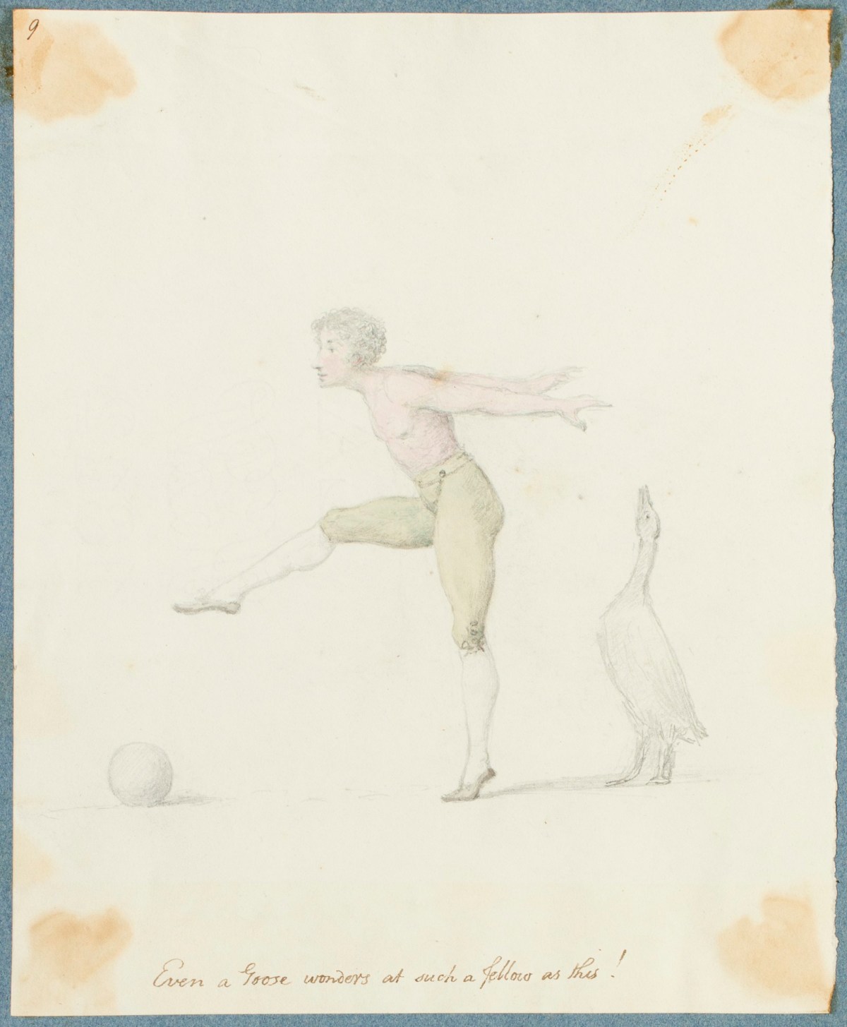 George Dance RA, A male dancer and a goose