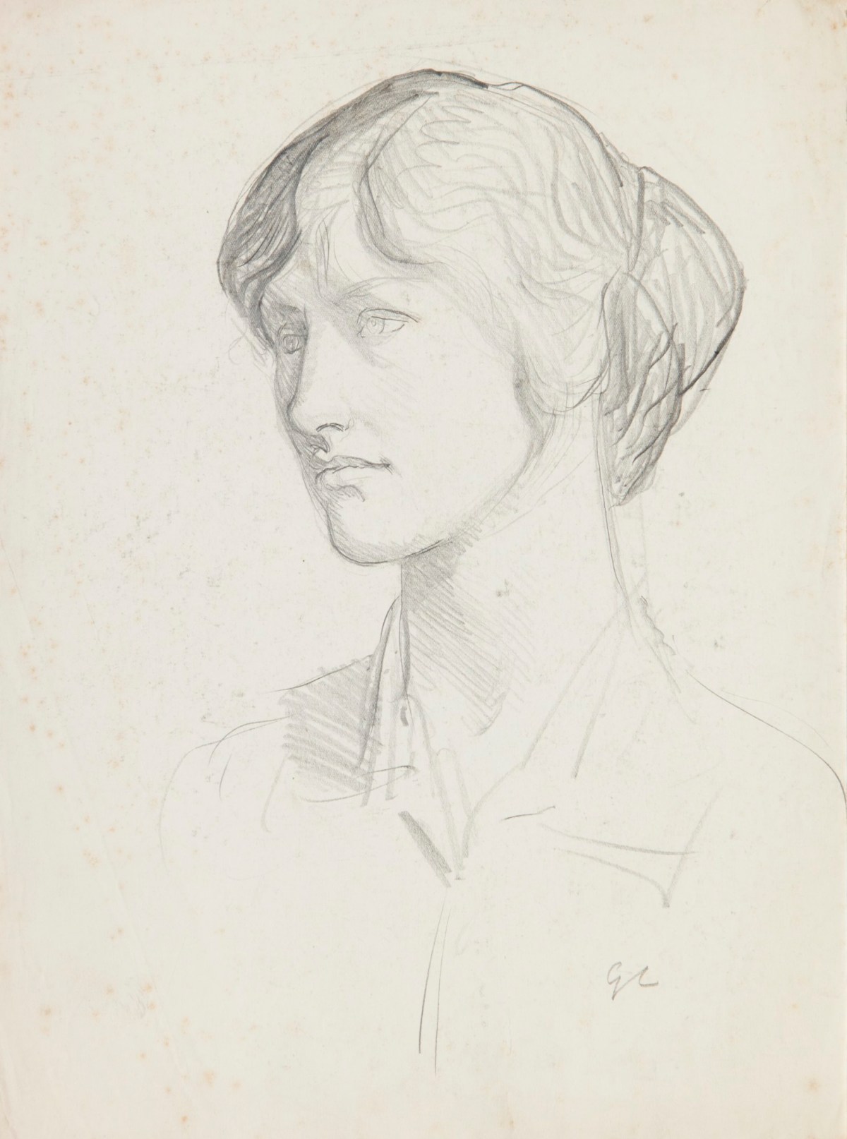 Sir George Clausen RA, Study of a woman's head and shoulders