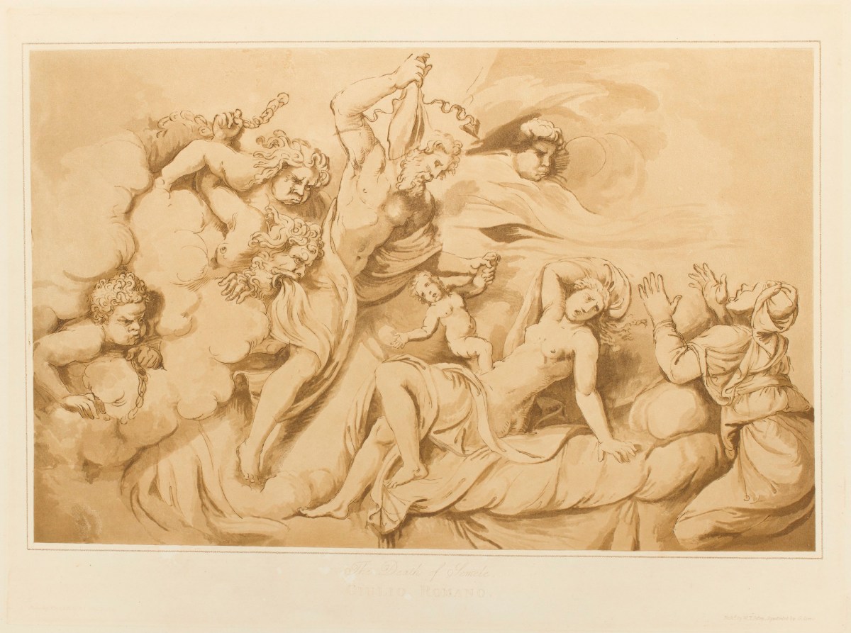 Frederick Christian Lewis Snr., 'The Death of Semele' after a drawing attributed to Giulio Romano