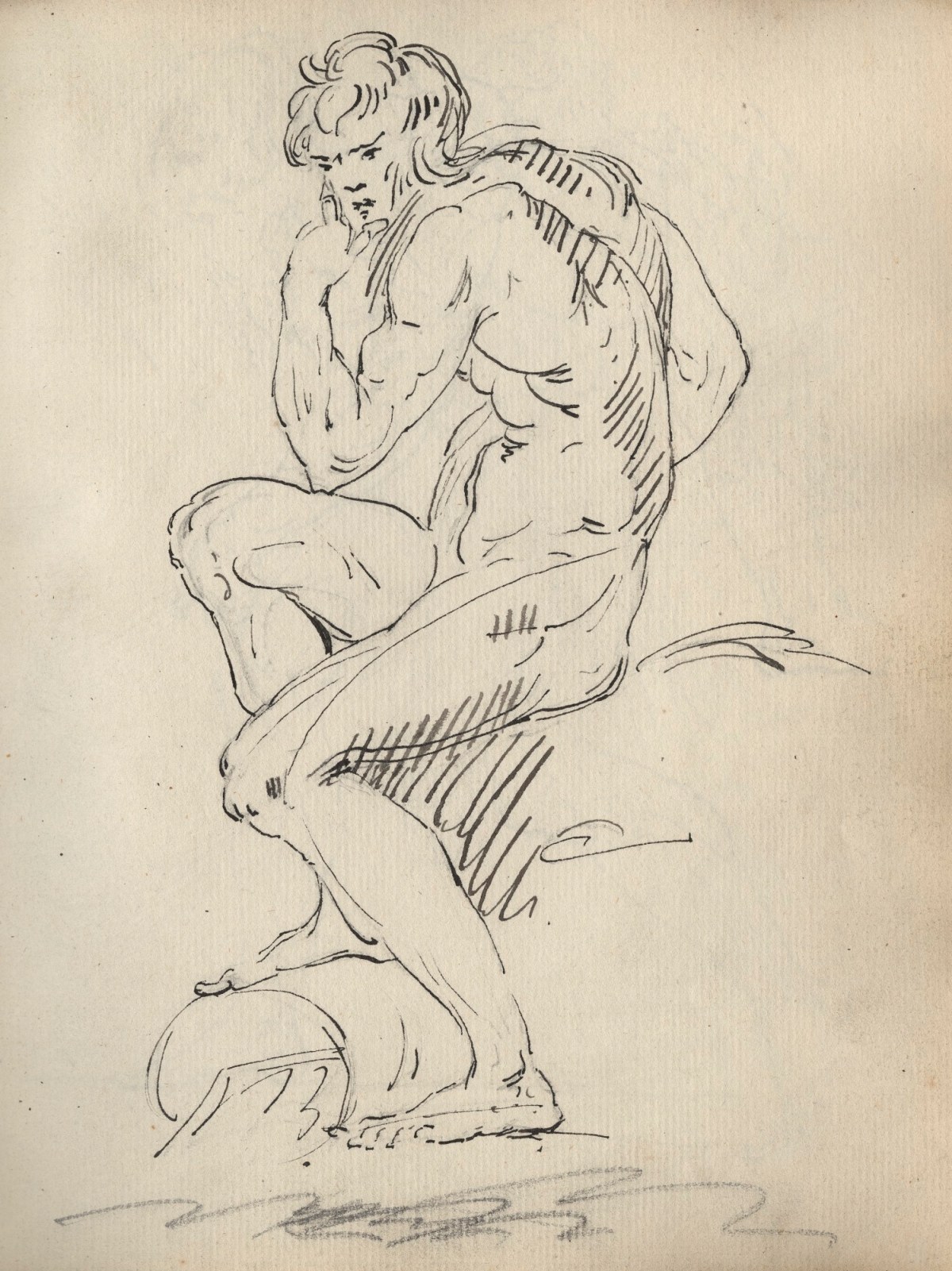 Unknown artist, Leaf from a sketchbook