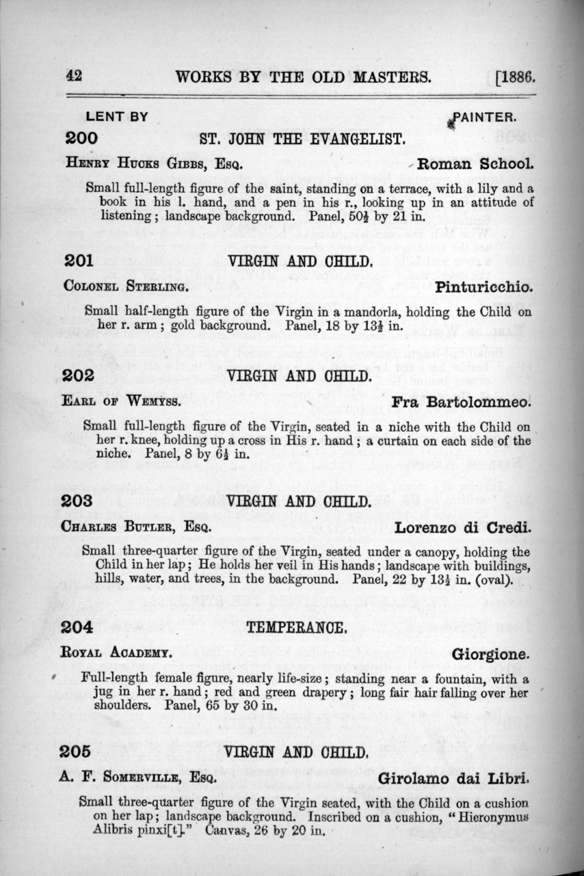 Page 42 of 1886 - Old Masters, deceased masters of the British School, Joseph Wright of Derby ARA and J.M.W. Turner RA