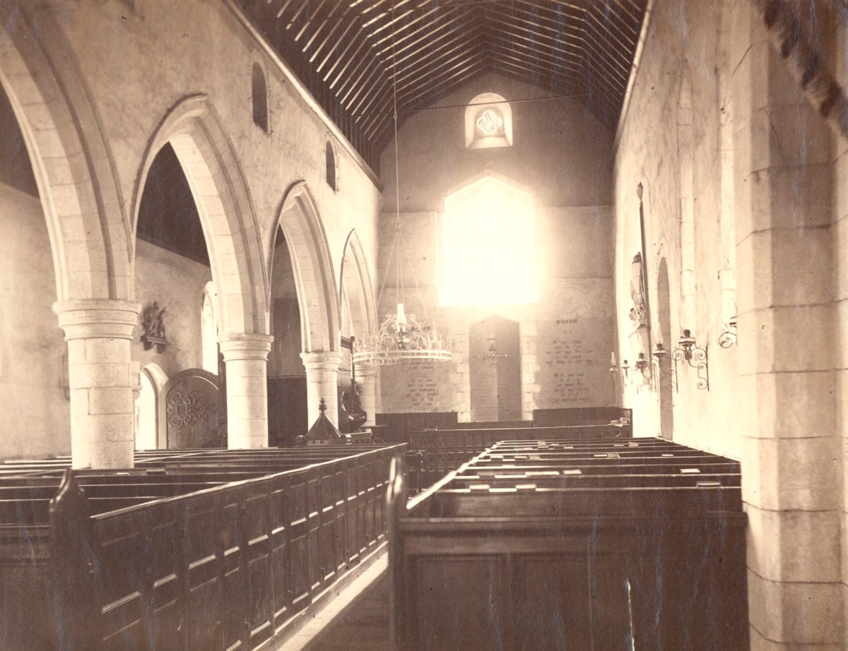 Unidentified photographer, St Margaret's Church, Chipstead, Surrey: view of interior, looking west