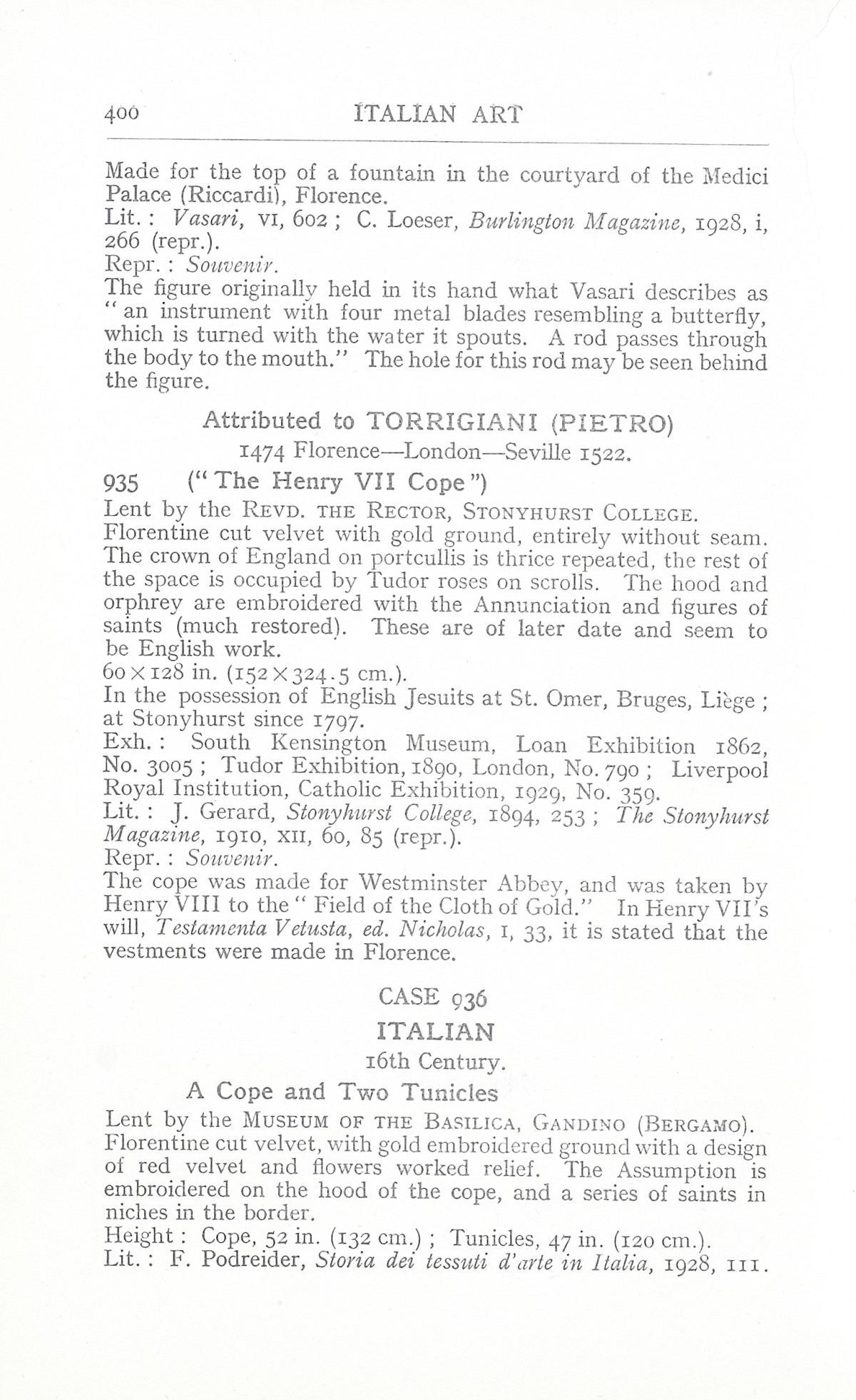 Page 404 of 1930 - Exhibition of Italian Art 1200-1900