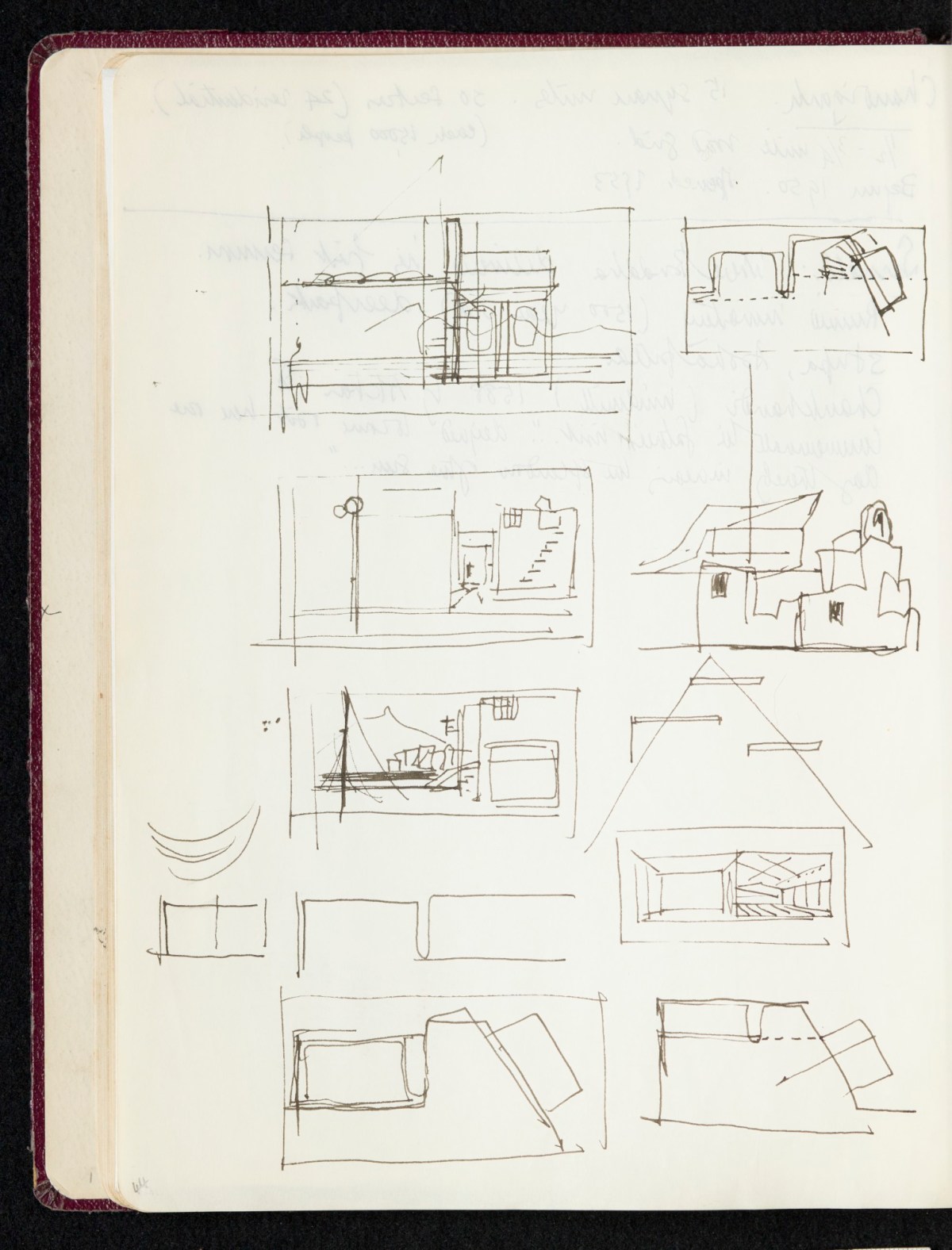 Sir Hugh Casson PRA, Sketchbook with designs and notes