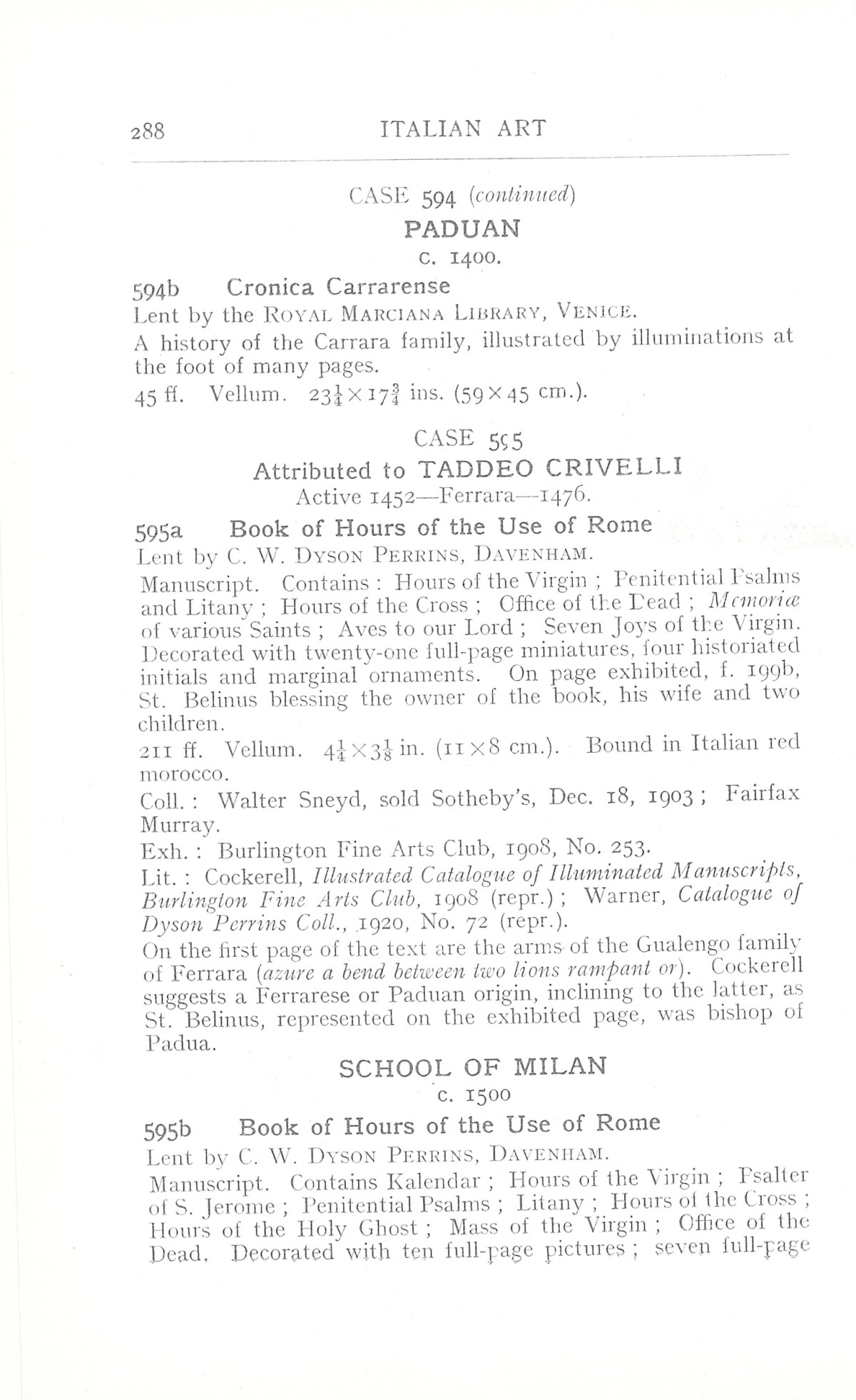 Page 292 of 1930 - Exhibition of Italian Art 1200-1900