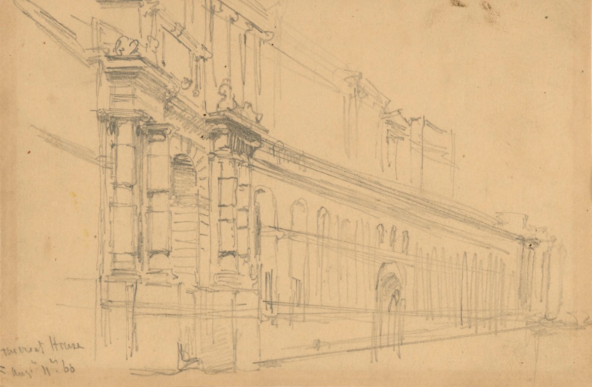 David Roberts RA, The river front of Somerset House, London