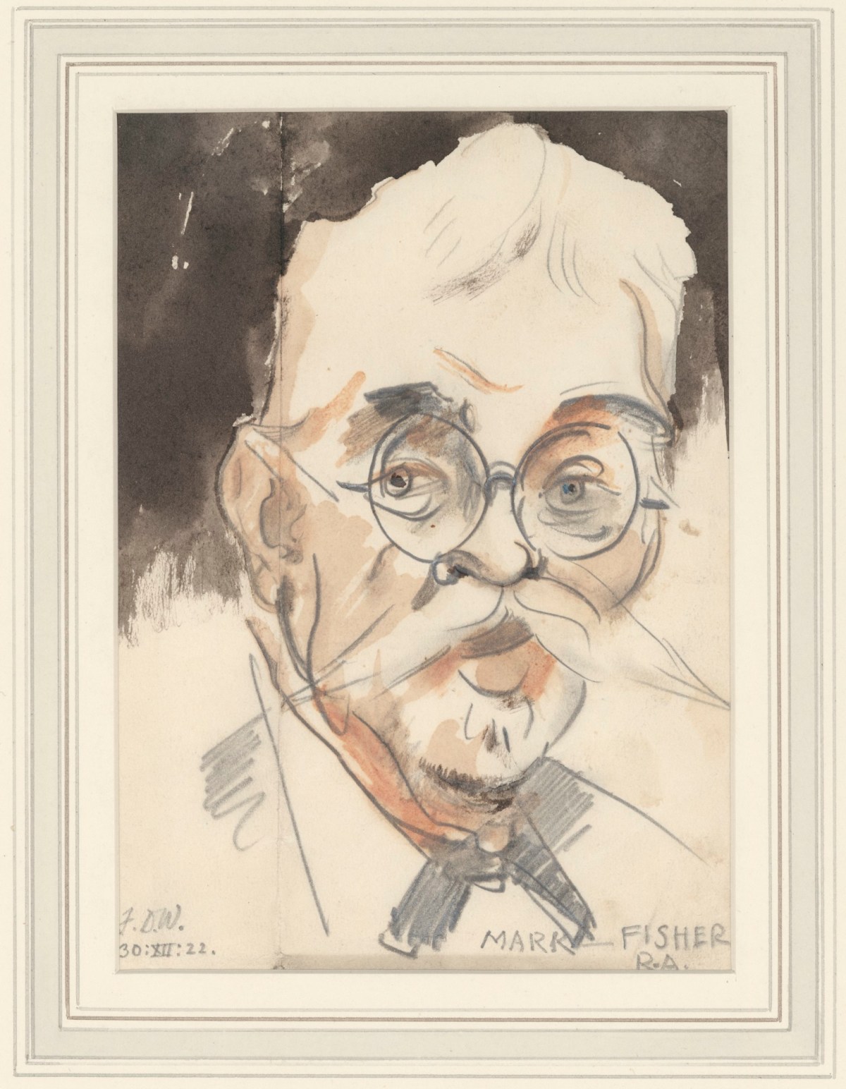 Francis Derwent Wood RA, Caricature of Mark Fisher