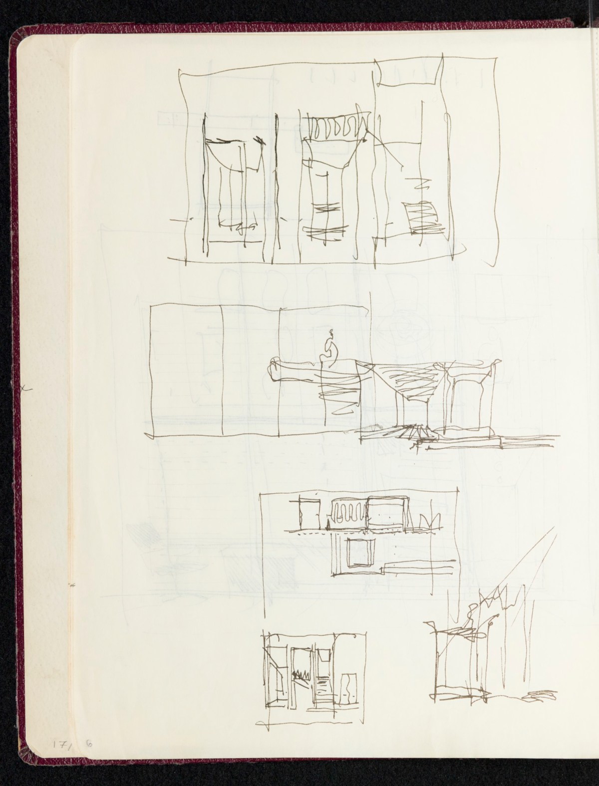 Sir Hugh Casson PRA, Sketchbook with designs and notes