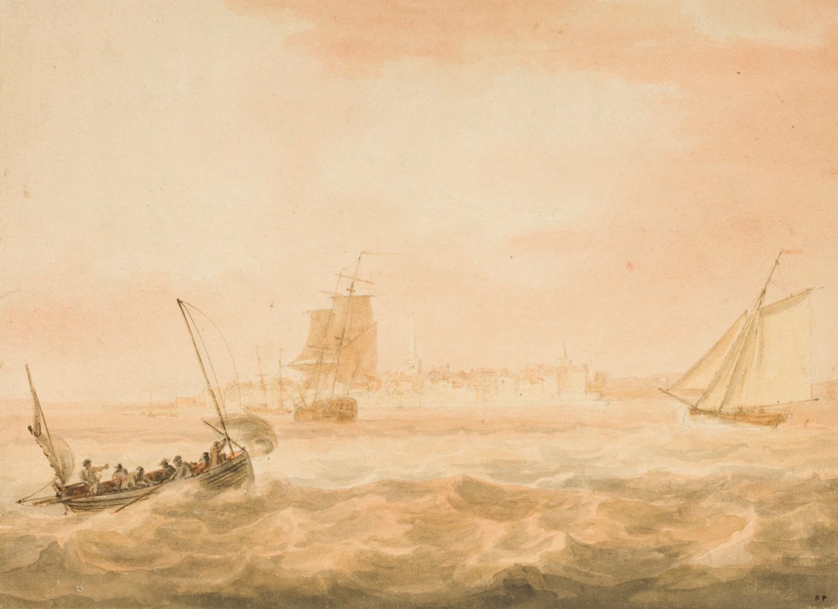 Nicholas Pocock, Seascape at sunrise