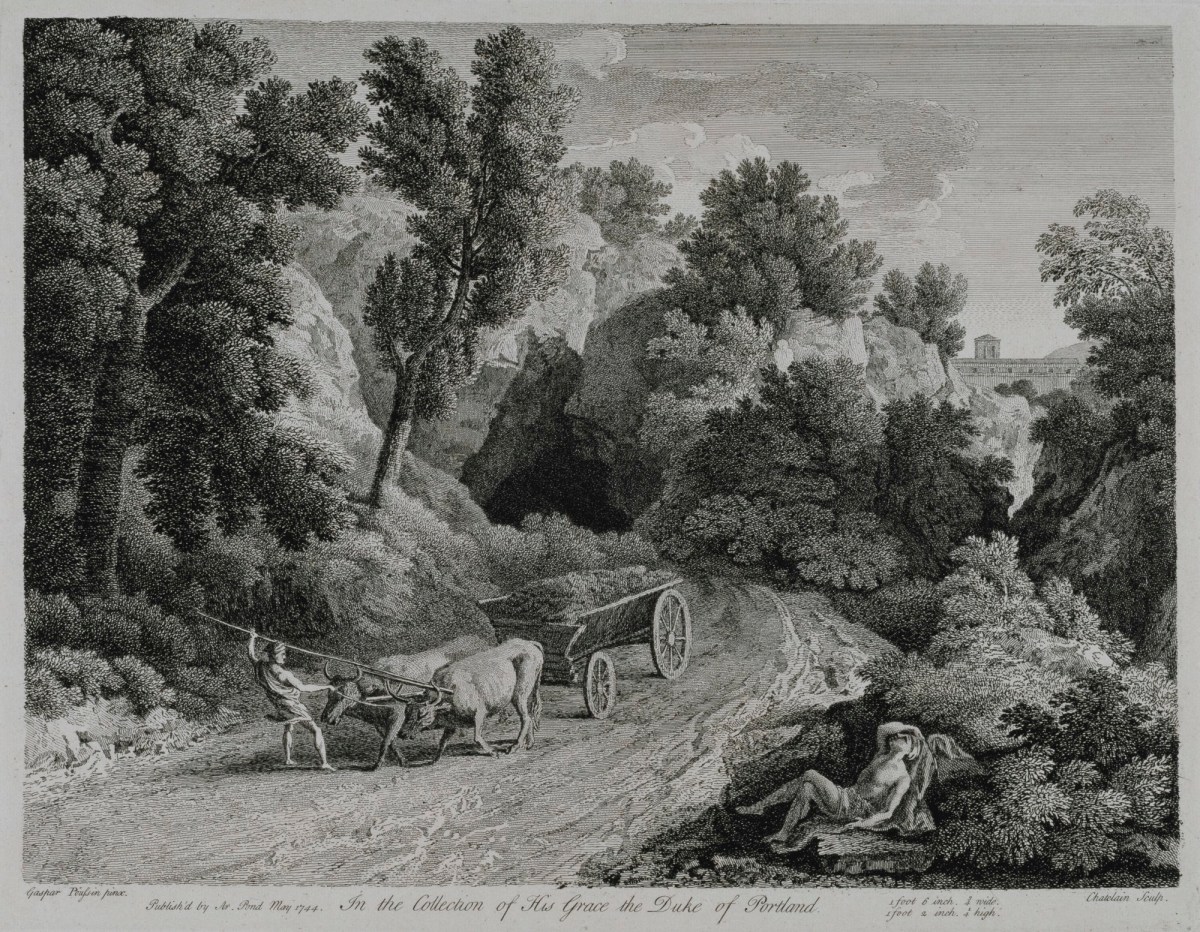 Jean Baptiste Claude Chatelain, Landscape with an ox-drawn cart