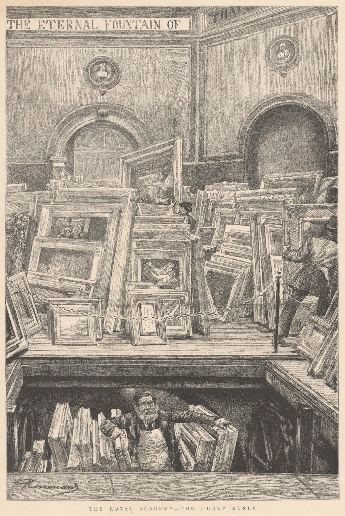 Charles Paul Renouard, The Royal Academy - The Hurly Burly