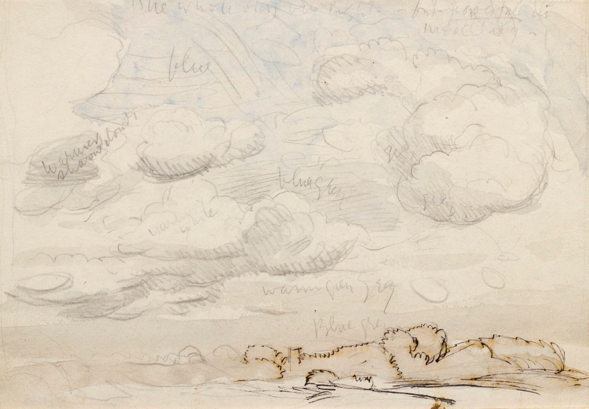 Sir George Clausen RA, Cloud study with landscape