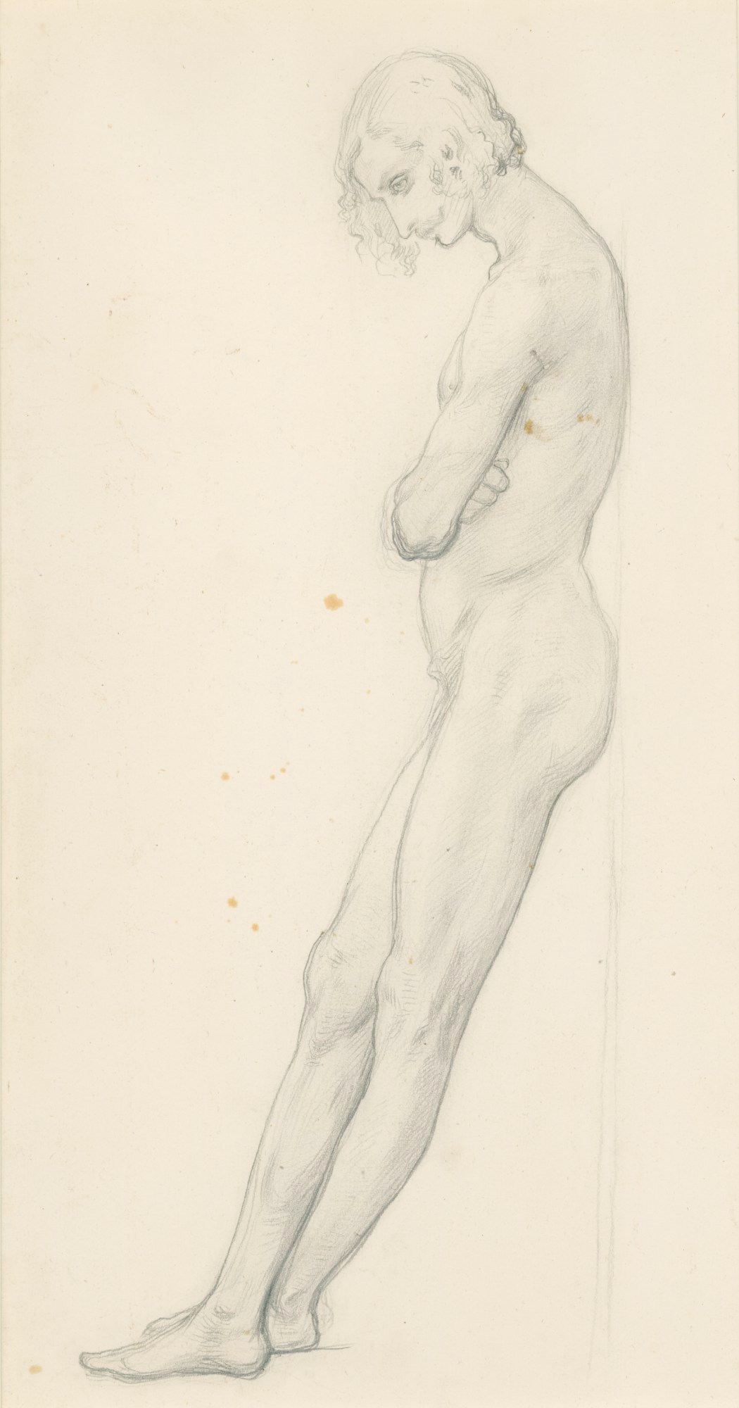 Lord Leighton PRA, Standing male nude in profile