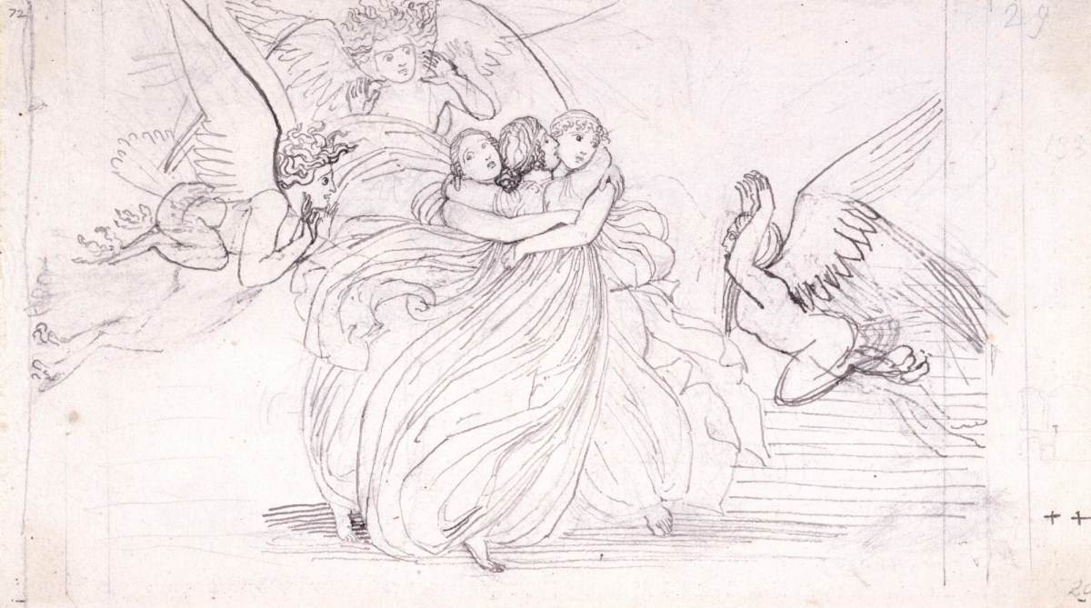 John Flaxman RA, The Harpies Going to Seize the Daughters of Pandarus