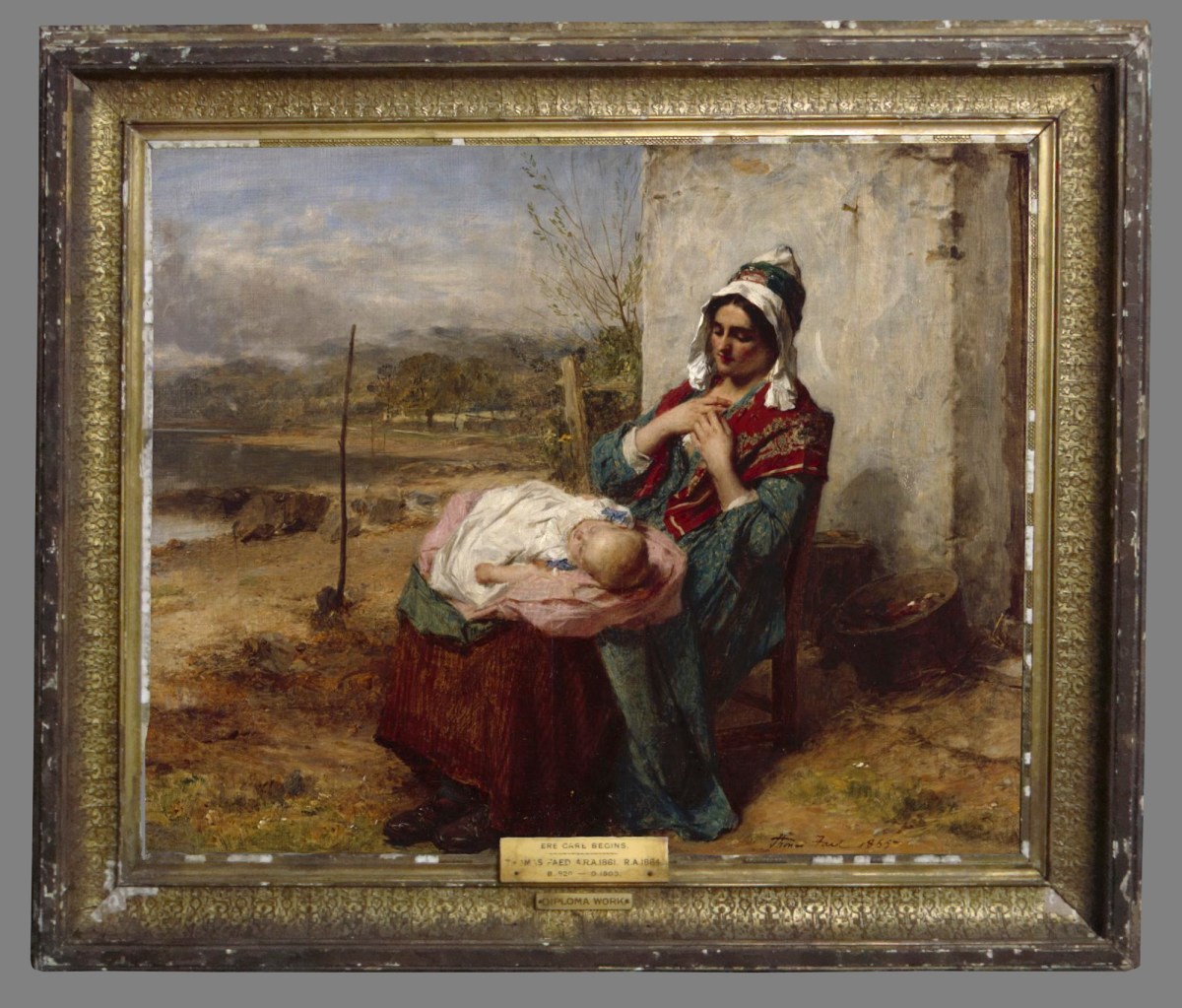 Unknown, Original frame for Thomas Faed RA ''Ere Care Begins'