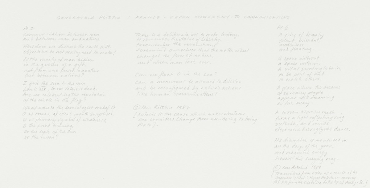 Ian Ritchie RA, Generateur Poïetic: France - Japan Monument: To Commemorate