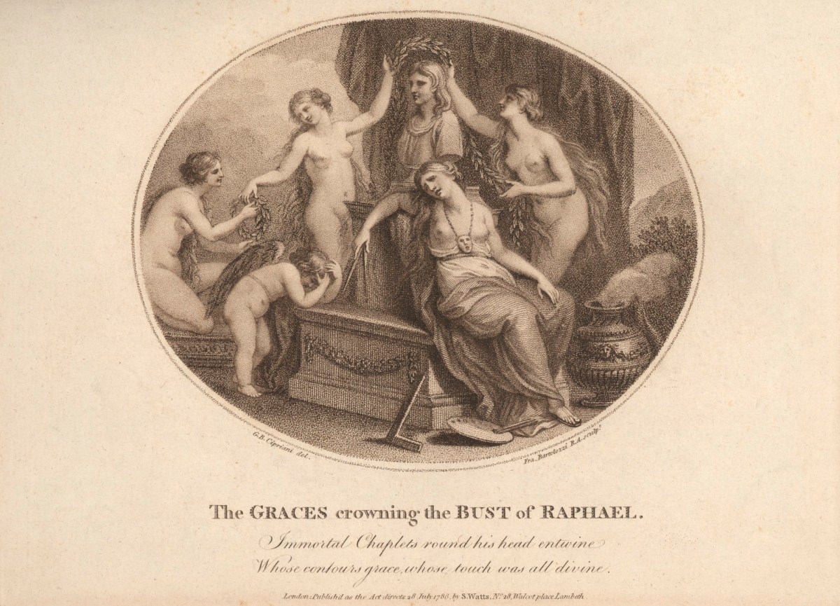 Giovanni Battista Cipriani RA, The Graces crowning the Bust of Raphael