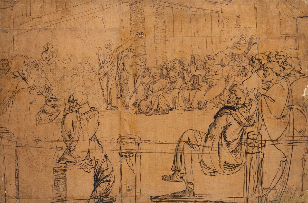 St Paul Preaching at Athens Works of Art RA Collection Royal