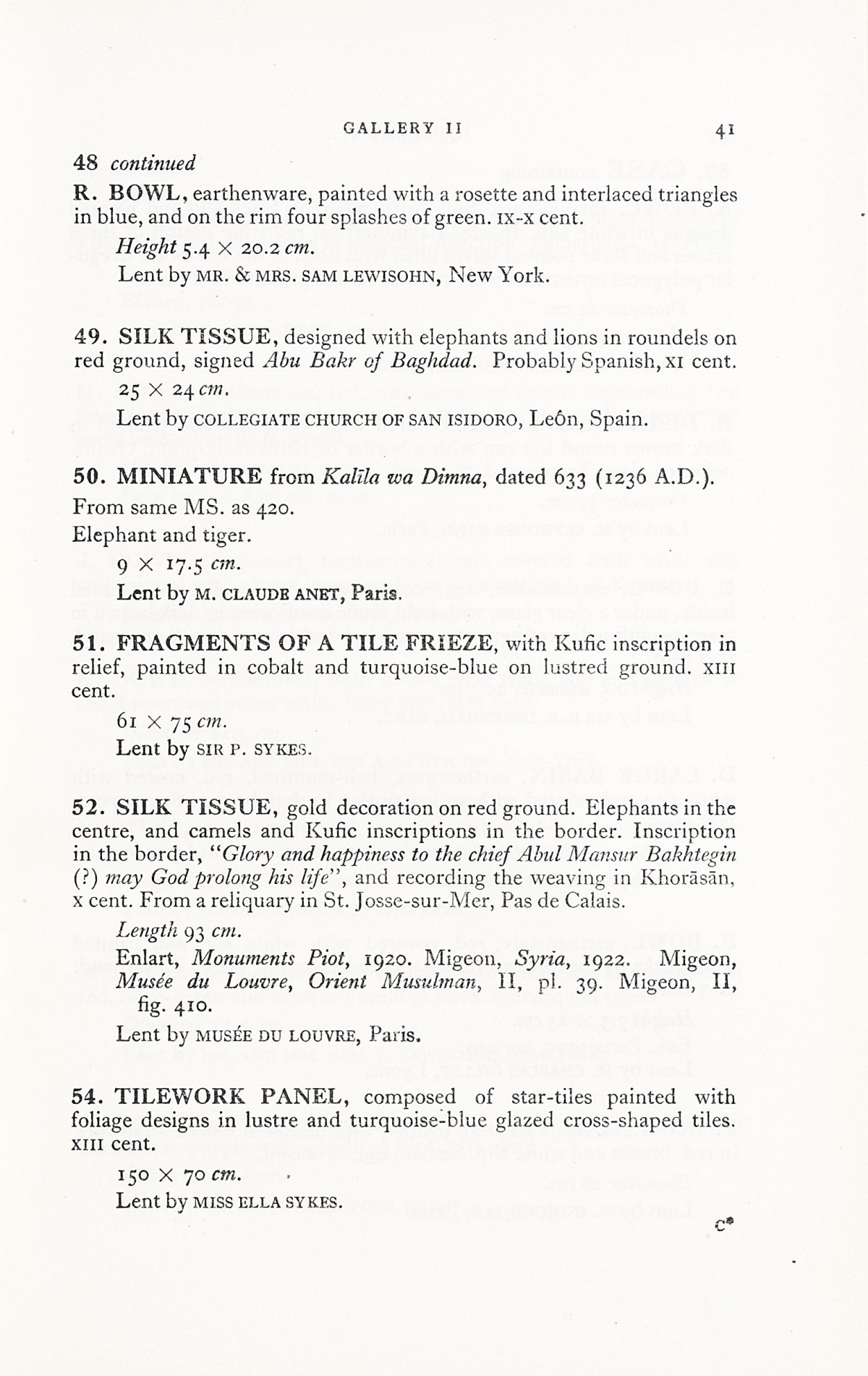 Page 69 of 1931 - International Exhibition of Persian Art