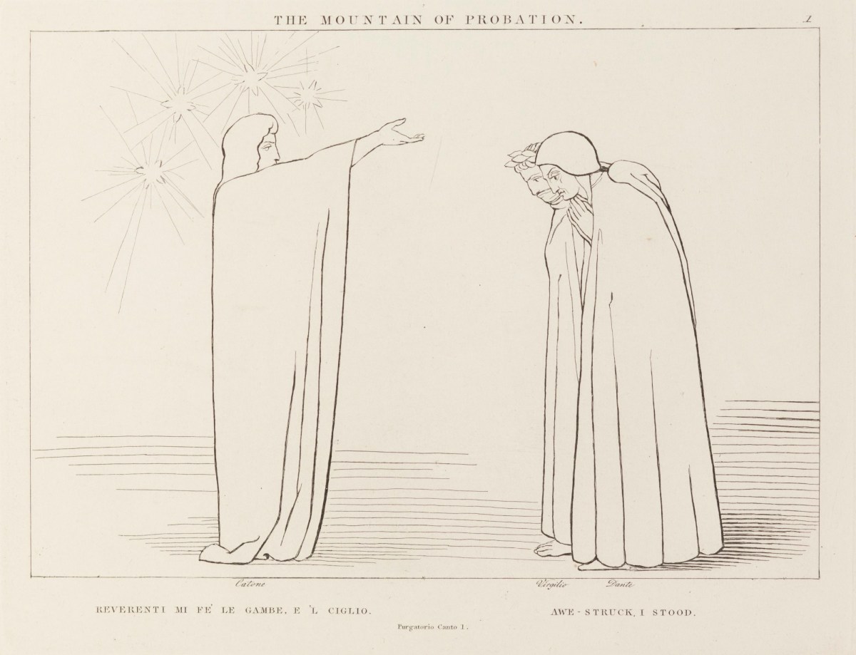 John Flaxman RA, 'The Mountain of Probation' (from The Divine Comedy, Purgatory)