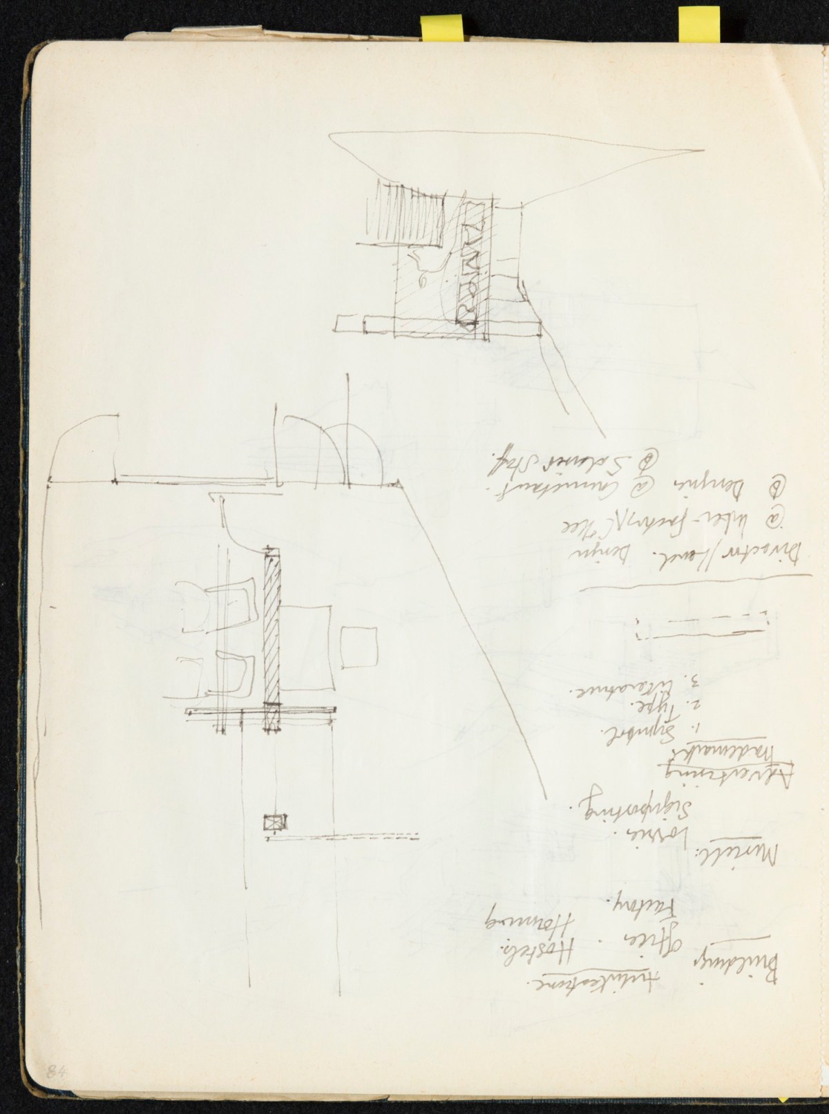 Sir Hugh Casson PRA, Britannia and Glyndebourne sketchbook